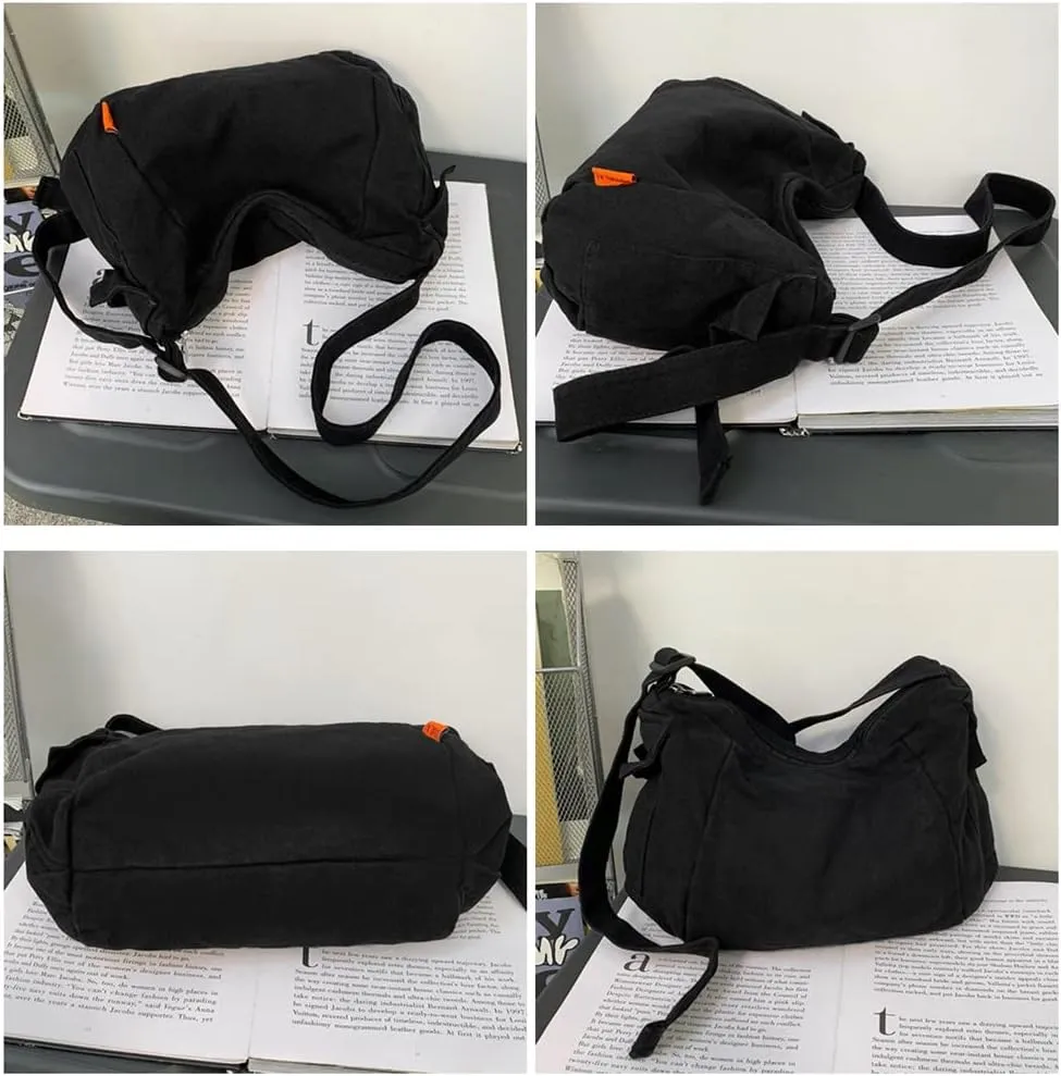 Women's Crossbody Bag Medium Travel Shoulder Bag Fashion Purse Canvas Messenger Bag for Women and Men