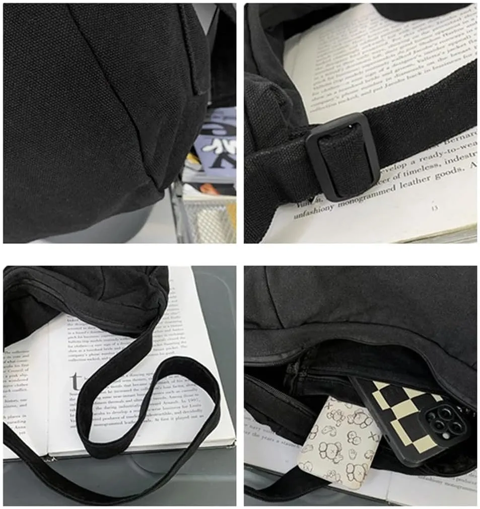 Women's Crossbody Bag Medium Travel Shoulder Bag Fashion Purse Canvas Messenger Bag for Women and Men