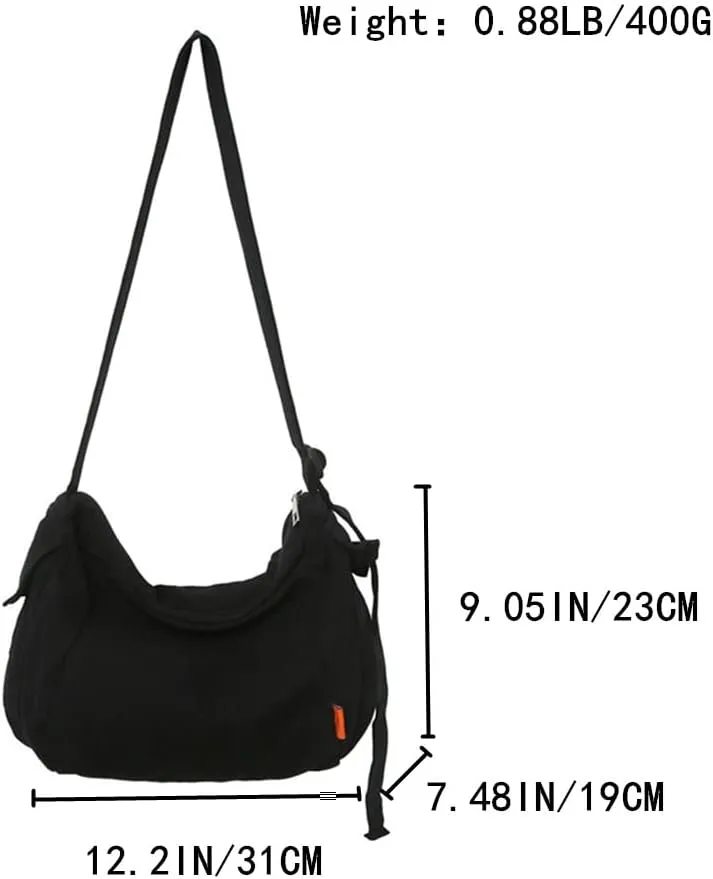 Women's Crossbody Bag Medium Travel Shoulder Bag Fashion Purse Canvas Messenger Bag for Women and Men