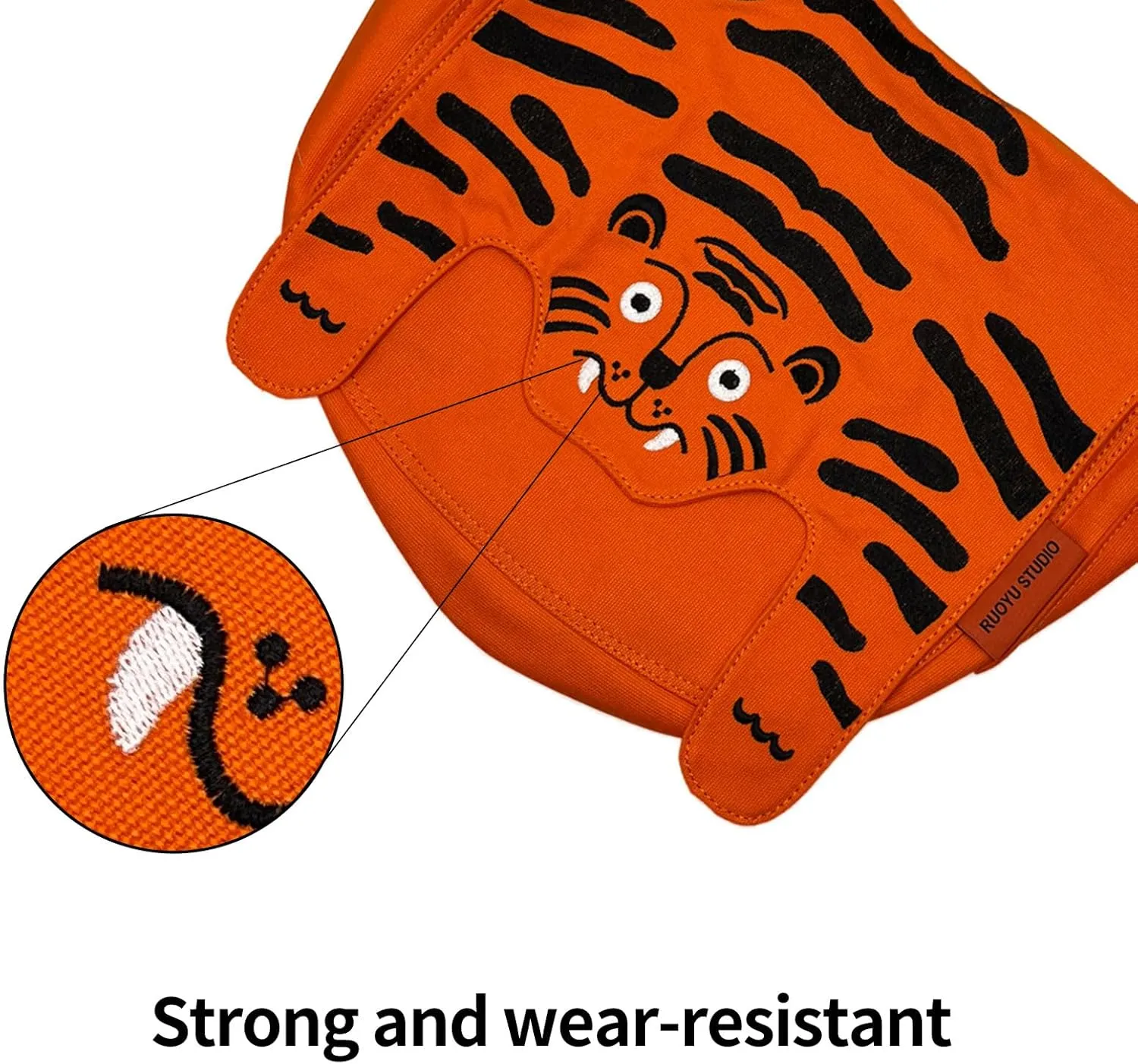 Women's original crossbody canvas bag with animal theme: for gym, travel, laptop and umbrella - stylish and practical