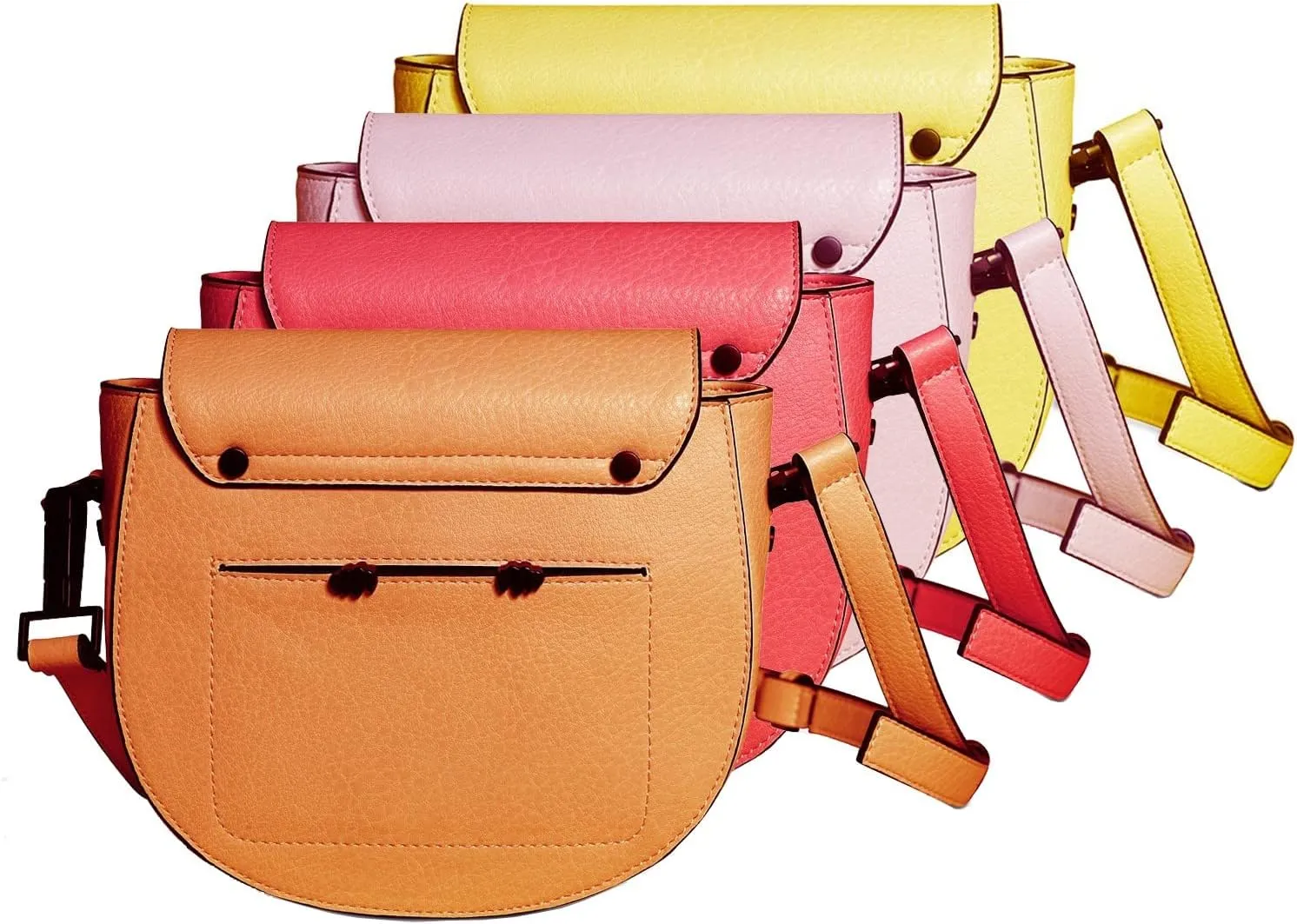 Women's Saddle Crossbody Peek-A-Boo Pocket Kitty Snout Hardware