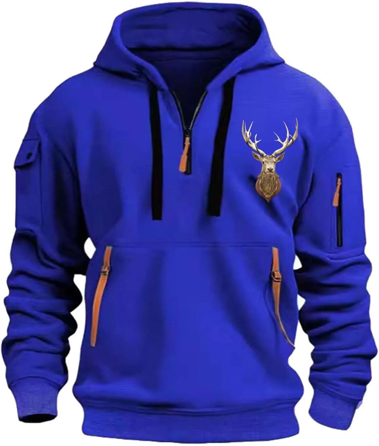 Work Hoodies for Men,Mens Hoodies Zip up Pullover Graphic Hoodie Loose Fit Ultra Soft Hooded Sweatshirt with Pockets
