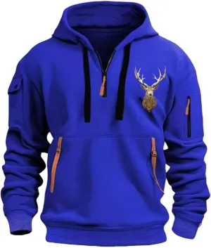 Work Hoodies for Men,Mens Hoodies Zip up Pullover Graphic Hoodie Loose Fit Ultra Soft Hooded Sweatshirt with Pockets