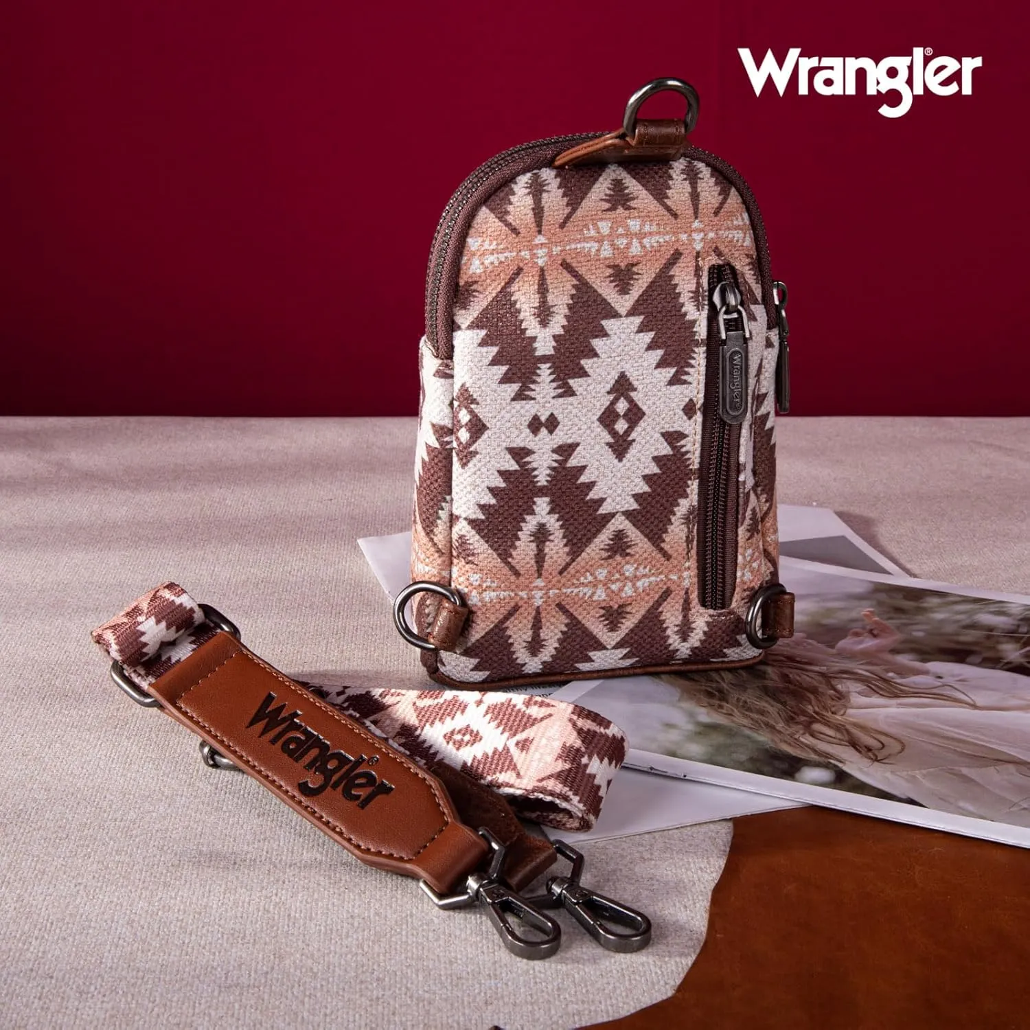 Wrangler Crossbody Sling and Chest Bag for Women - Small, Adjustable Strap Gift Idea