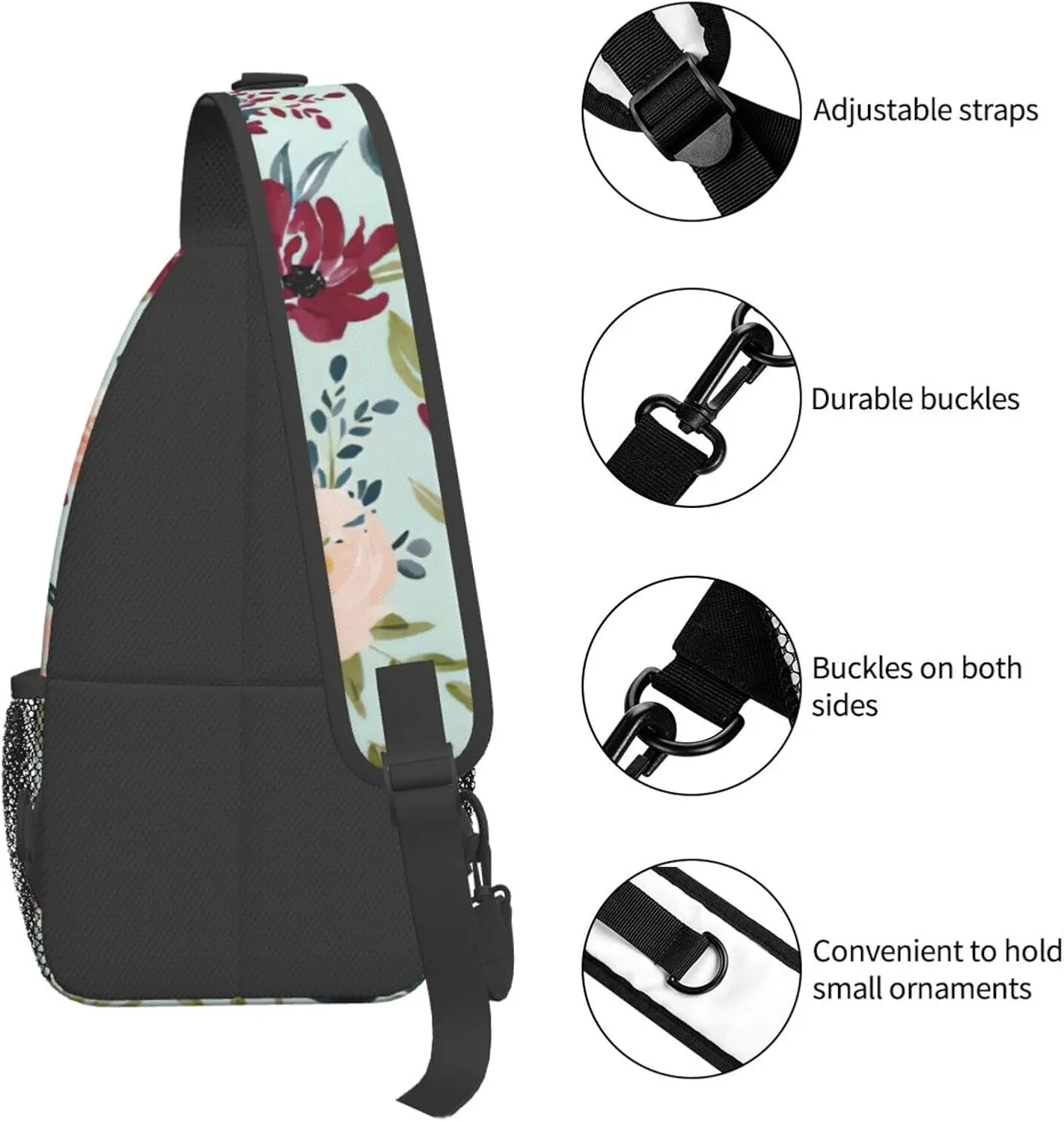 WURTON Baseball Basketball Football Hockey Sling Bag Crossbody Backpack Sling Backpack Shoulder Bag For Women