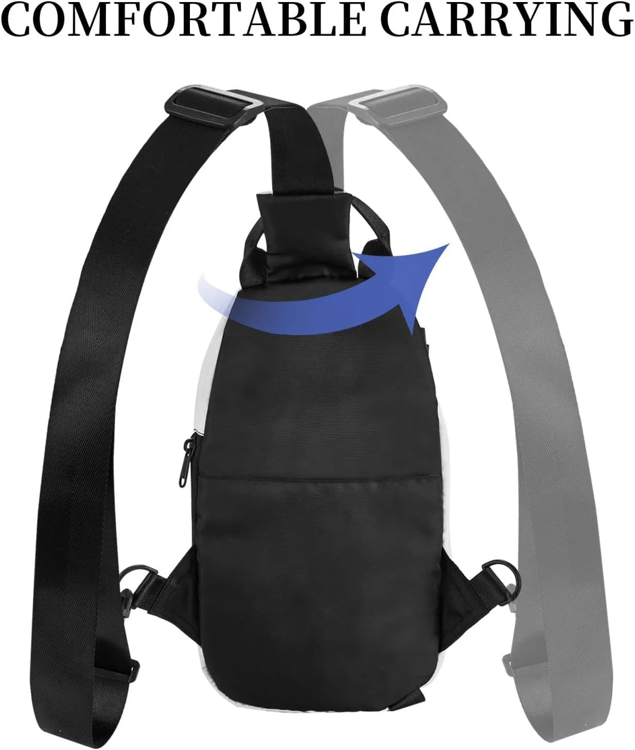 Wurton I Love Penguins Print Travel Crossbody Backpack Bag,Lightweight Sling Bag For Travel Unisex