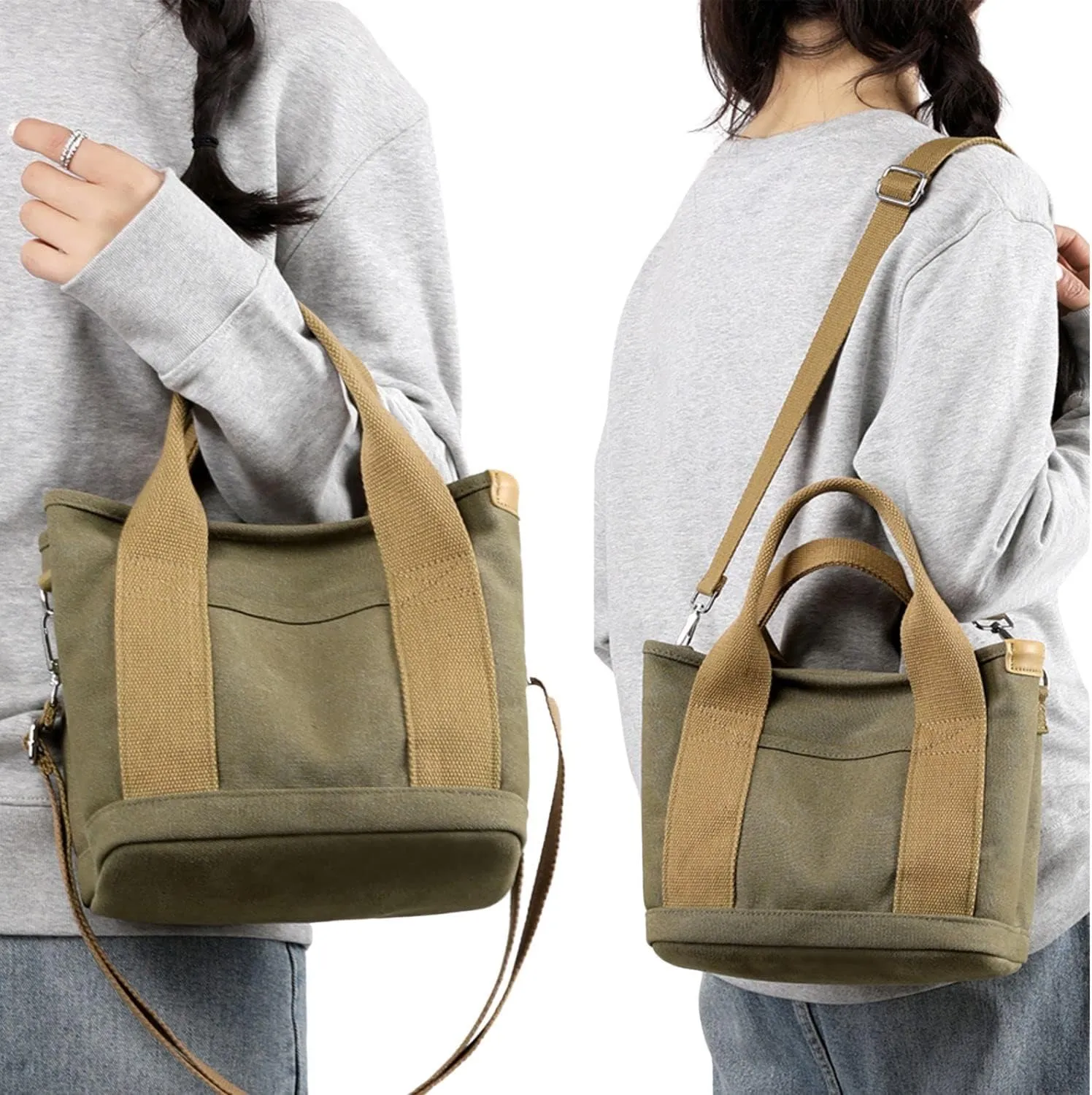 Wxnow Canvas Messenger bags for women,Tote Crossbody Shoulder Bag Satchel Purse