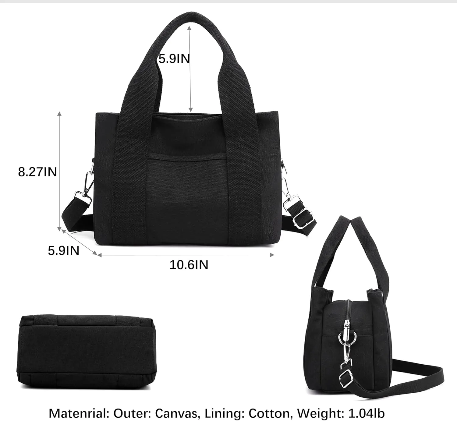 Wxnow Canvas Messenger bags for women,Tote Crossbody Shoulder Bag Satchel Purse