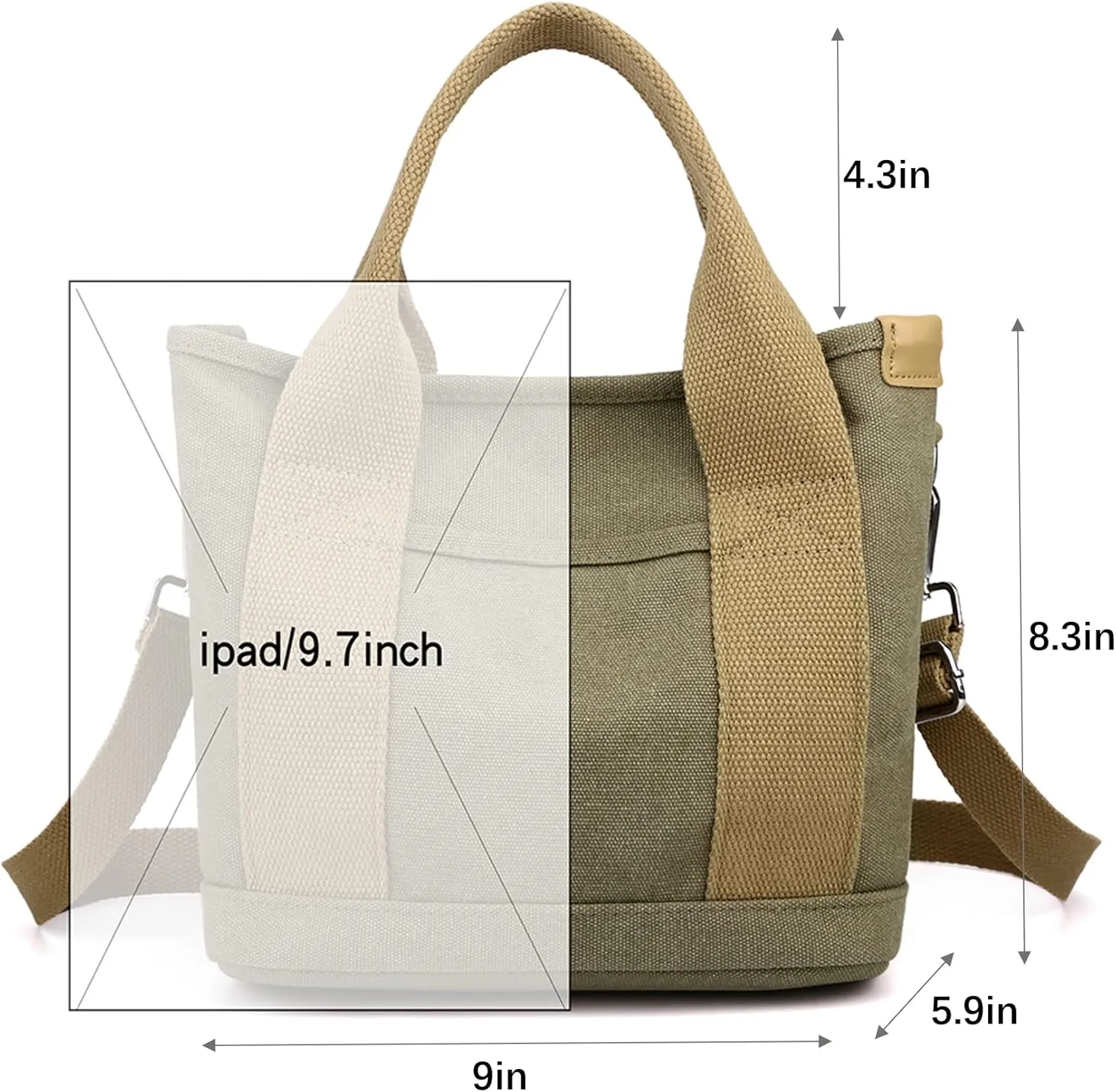 Wxnow Canvas Messenger bags for women,Tote Crossbody Shoulder Bag Satchel Purse