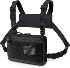 WYNEX Tactical Chest Rig Bag of Laser Cut Design, Molle Chest Pouch Utility Recon Kit Bag Tactical Chest Pack Bag