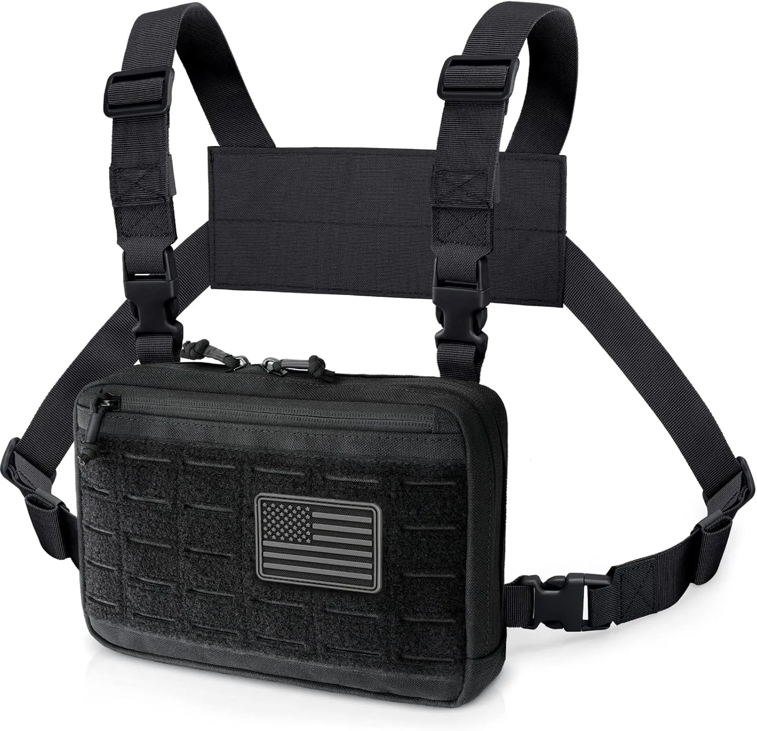 WYNEX Tactical Chest Rig Bag of Laser Cut Design, Molle Chest Pouch Utility Recon Kit Bag Tactical Chest Pack Bag