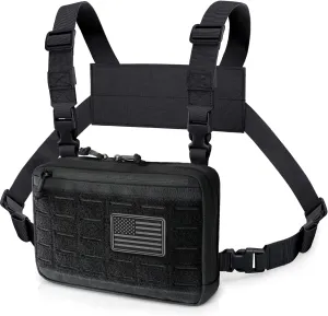 WYNEX Tactical Chest Rig Bag of Laser Cut Design, Molle Chest Pouch Utility Recon Kit Bag Tactical Chest Pack Bag