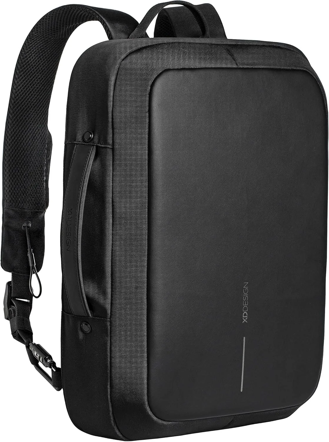 XDDesign Bobby Bizz 10 Liter Anti Theft Laptop Backpack with Padded 15.6" Laptop Sleeve, smart password lock, Water Repellent, USB Charging Port, travel backpack carry on flight for men and women