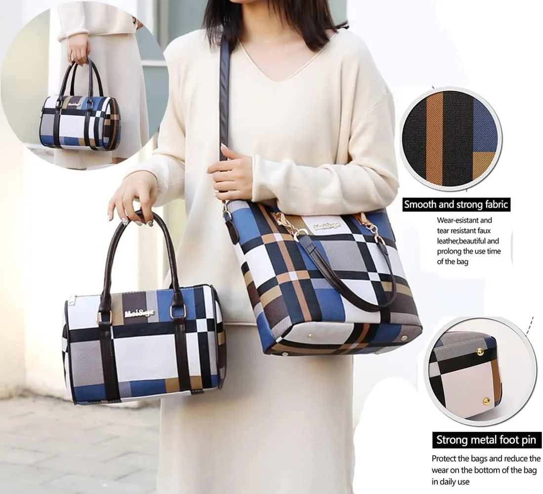 ZiMing 6-Pcs Women's Handbag Set: Shoulder, Tote, Satchel, Crossbody, Top-Handle, Boston & Messenger Bags